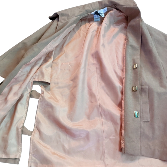 MINT Designer 60’s Marjorie Seattle Faux-Suede Camel Colored Cape Jacket Beige - Picture 6 of 10